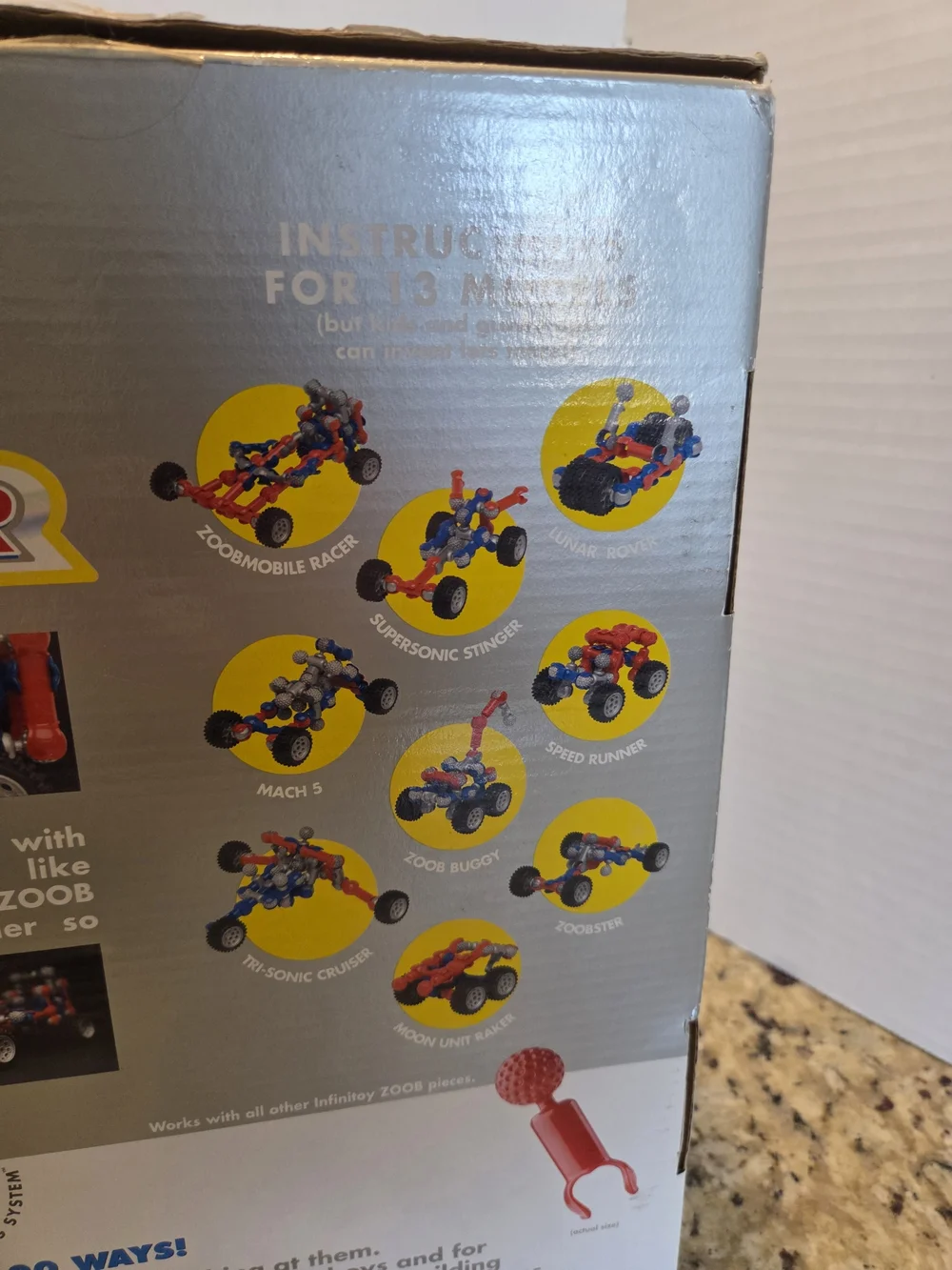ZOOB MOBILE 76pc Building Construction Toy Car Designer Set Zoobmobile Wheels